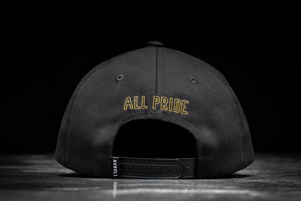 Nobull Classic Pride Men's Hats Black Gold | Australia (FZ4276)